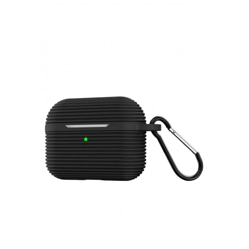 Mey İthalat®  Airpods Pro 3 (3.nesil) Raven Silikon Kılıf - Siyah