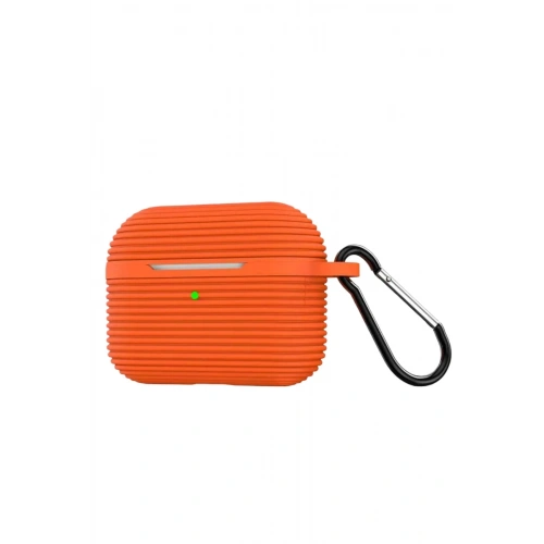 Mey İthalat®  Airpods Pro 3 (3.nesil) Raven Silikon Kılıf - Turuncu
