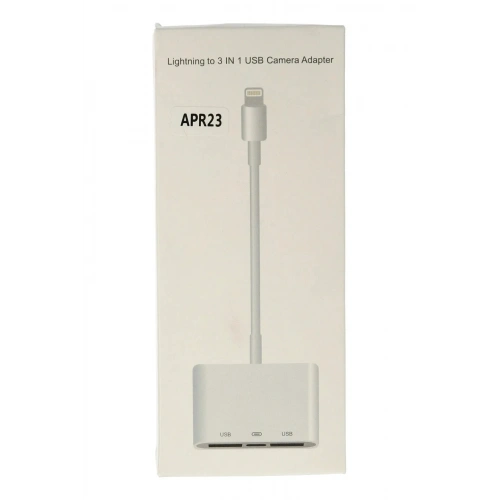 Mey İthalat®  APR23 Iphone Otg 3in1 - Beyaz