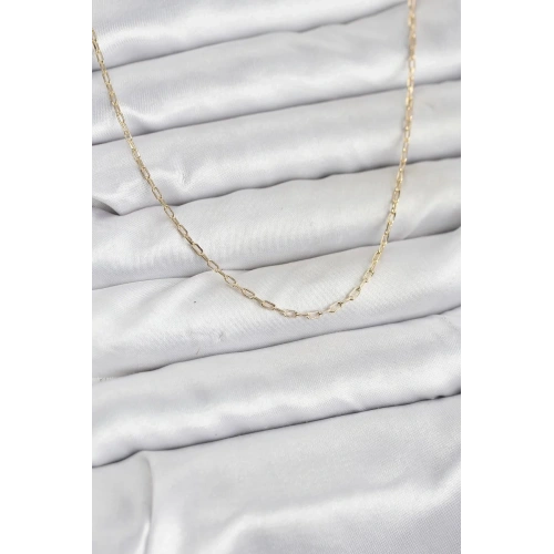 Mey İthalat® CM 14K Gold Renk Ataç Zincir Model 60 cm Kadın Kolye