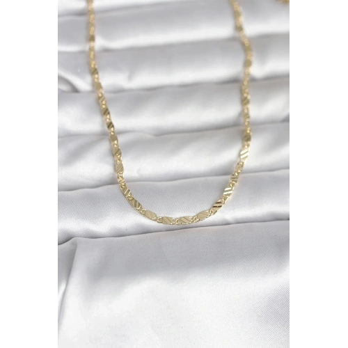 Mey İthalat® CM 14K Gold Renk Çizgi Lazer Model 60 cm Kadın Kolye