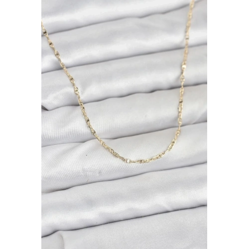 Mey İthalat® CM 14K Gold Renk Gemici Zincir Model 60 cm Kadın Kolye