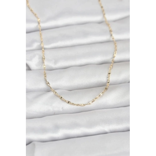 Mey İthalat® CM 14K Gold Renk Gemici Zincir Model 60 cm Kadın Kolye