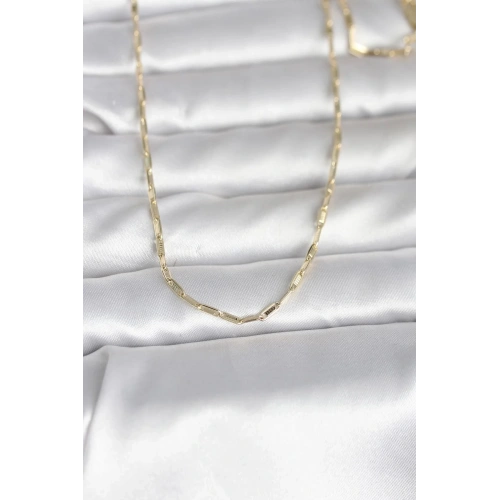 Mey İthalat® CM 14K Gold Renk İnce Ataç Zincir Model 60 cm Kadın Kolye