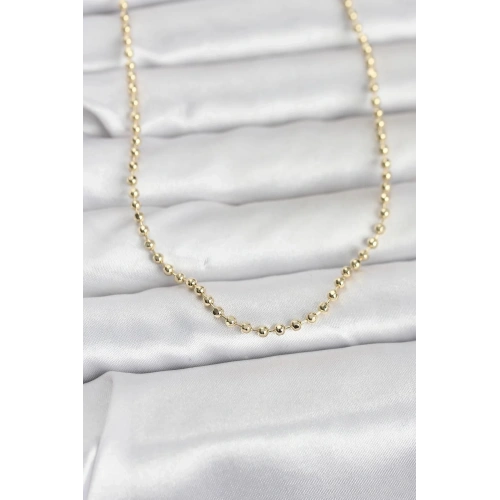 Mey İthalat® CM 14K Gold Renk Top Zincirli Model 60 cm Kadın Kolye