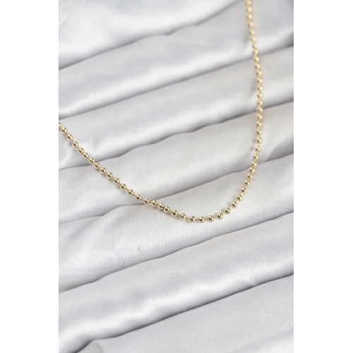 Mey İthalat® CM 14K Gold Renk Top Zincirli Model 60 cm Kadın Kolye