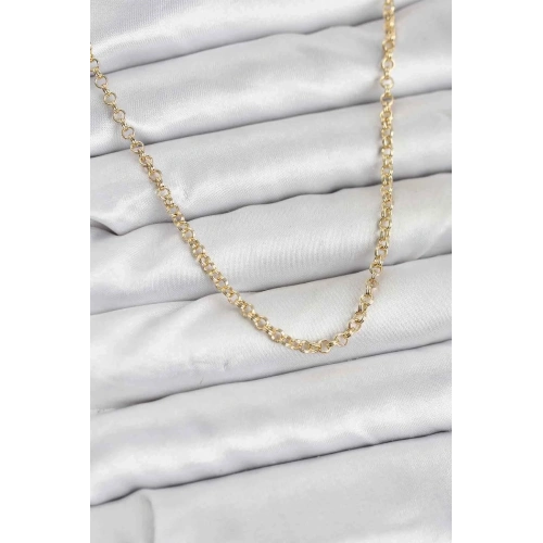 Mey İthalat® CM Gold Renk Pirinç Halkalı Model Kadın Kolye