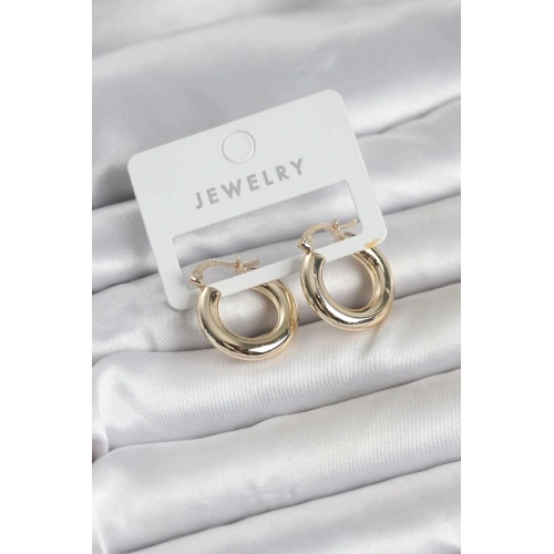 Mey İthalat® Gold Renk Pirinç Halka 20 mm Kadın Küpe