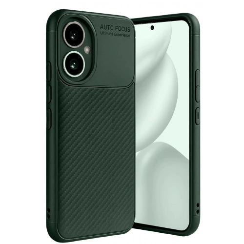 Mey İthalat®  Honor 400 Kılıf Auto Focus Karbon Kapak - Koyu Yeşil