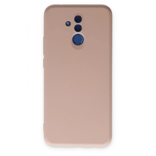 Mey İthalat®  Huawei Mate 20 Lite Kılıf Nano içi Kadife Silikon - Pudra