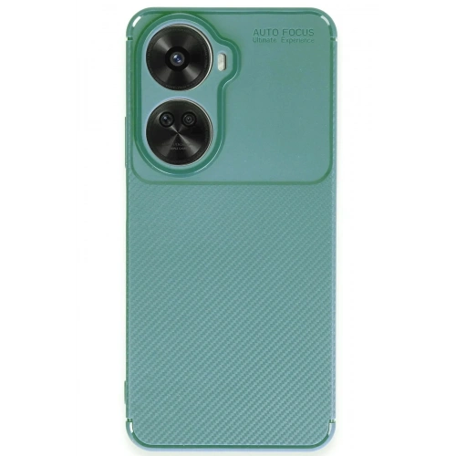 Mey İthalat®  Huawei Nova 12 SE Kılıf Auto Focus Karbon Kapak - Koyu Yeşil
