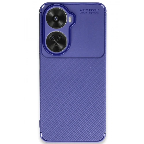 Mey İthalat®  Huawei Nova 12 SE Kılıf Auto Focus Karbon Kapak - Lacivert
