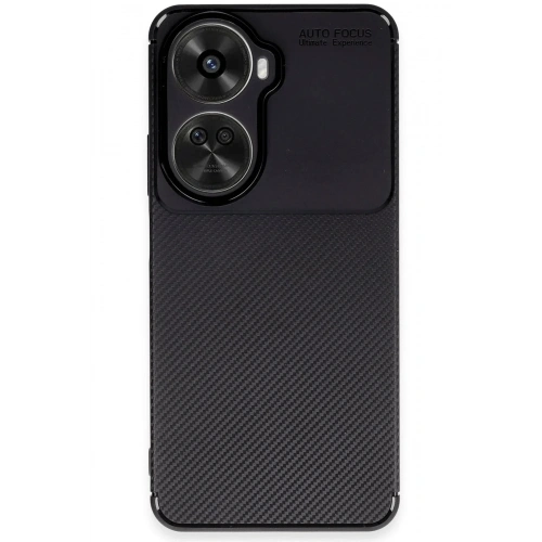 Mey İthalat®  Huawei Nova 12 SE Kılıf Auto Focus Karbon Kapak - Siyah