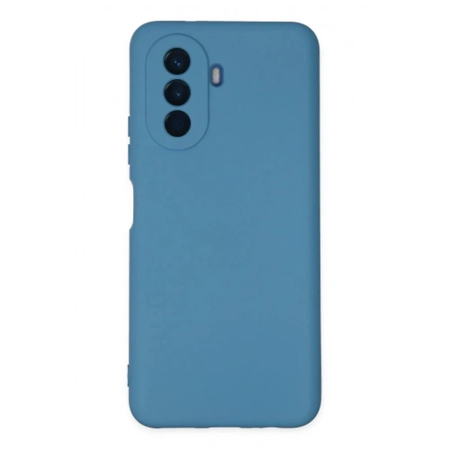 Mey İthalat®  Huawei Nova Y70 Kılıf Nano içi Kadife Silikon - Mavi