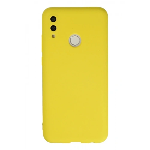 Mey İthalat®  Huawei P Smart 2019 Kılıf Nano içi Kadife Silikon - Sarı