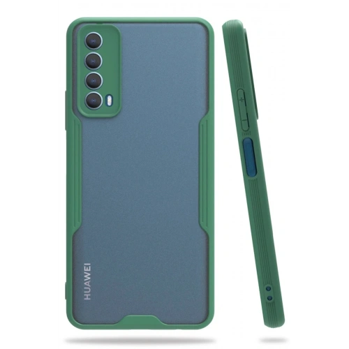 Mey İthalat®  Huawei P Smart 2021 Kılıf Platin Silikon - Yeşil