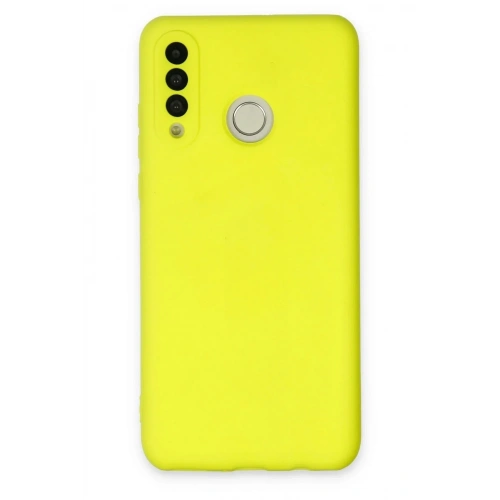 Mey İthalat®  Huawei P30 Lite Kılıf Nano içi Kadife Silikon - Sarı