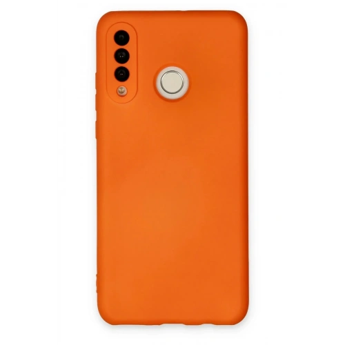 Mey İthalat®  Huawei P30 Lite Kılıf Nano içi Kadife Silikon - Turuncu