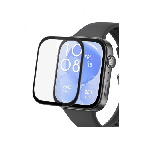 Mey İthalat®  Huawei Watch Fit 3 Polymer Nano Ekran Koruyucu - Şeffaf