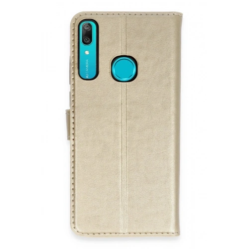 Mey İthalat®  Huawei Y6 Prime Kılıf Trend S Plus Kapaklı Kılıf - Gold