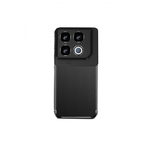 Mey İthalat®  İnfinix GT 20 Pro Kılıf Auto Focus Karbon Kapak - Siyah