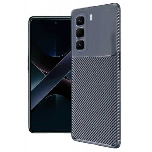 Mey İthalat®  İnfinix Hot 50 Pro Plus 4G Auto Focus Karbon Kapak - Lacivert