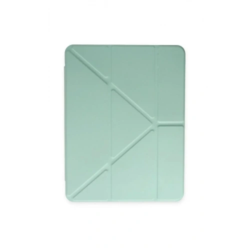 Mey İthalat®  iPad 2022 10.9 (10.nesil) Kılıf Kalemlikli Mars Tablet Kılıfı - Açık Yeşil