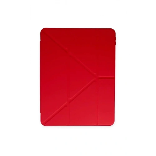 Mey İthalat®   iPad 2022 10.9 (10.nesil) Kılıf Kalemlikli Mars Tablet Kılıfı - Kırmızı