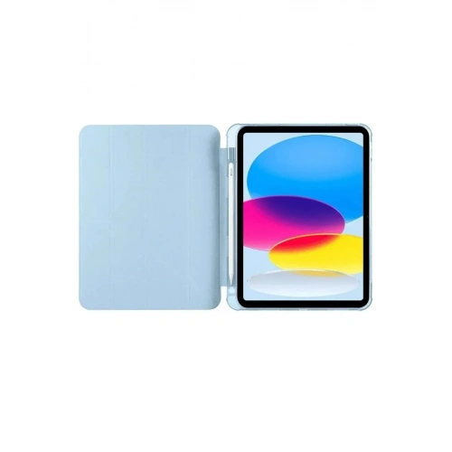 Mey İthalat®   iPad 2022 10.9 (10.nesil) Kılıf Kalemlikli Mars Tablet Kılıfı - Mavi