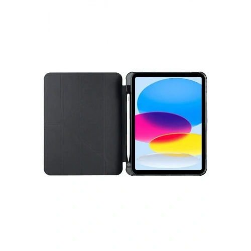 Mey İthalat®  iPad 2022 10.9 (10.nesil) Kılıf Kalemlikli Mars Tablet Kılıfı - Siyah