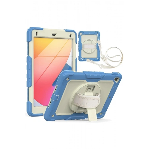 Mey İthalat®  iPad 5 Air 9.7 Kılıf Strap New Tablet Kapak - Mavi