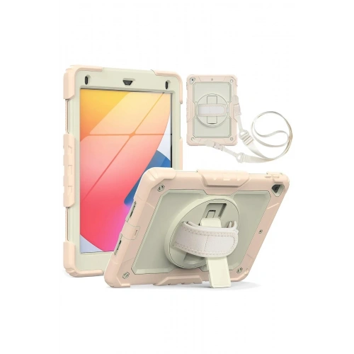 Mey İthalat®  iPad 5 Air 9.7 Kılıf Strap New Tablet Kapak - Pembe
