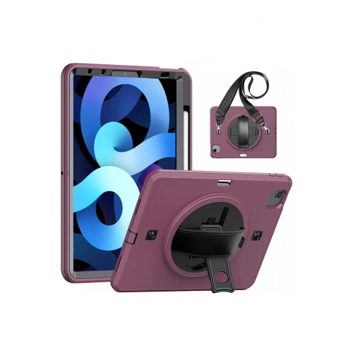 Mey İthalat®  iPad Pro 11 (2020) Kılıf Strap-C Otterbox Tablet Kapak - Mürdüm