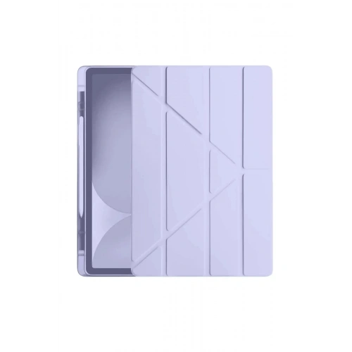 Mey İthalat®  iPad Pro 11 (2024) Kılıf Kalemlikli Hugo Tablet Kılıfı - Lila