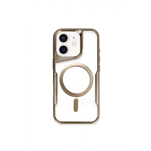 Mey İthalat®  iPhone 11 Kılıf Boyi Magsafe Silikon Kapak - Çöl Titanyum