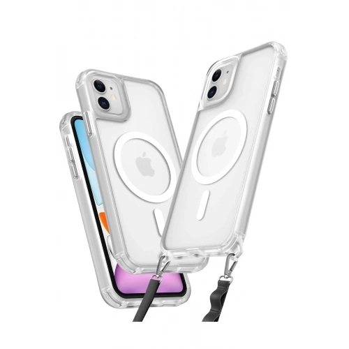 Mey İthalat®  iPhone 11 Kılıf Enka Magsafe Silikon Kılıf - Şeffaf