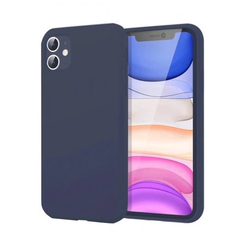 Mey İthalat®  iPhone 11 Kılıf First Silikon - Lacivert