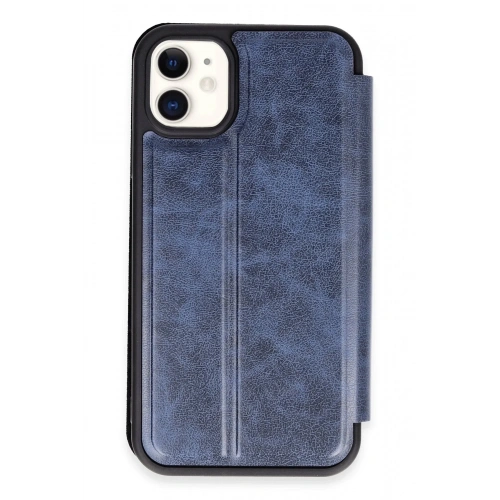 Mey İthalat®  iPhone 11 Kılıf Flip Cover - Lacivert