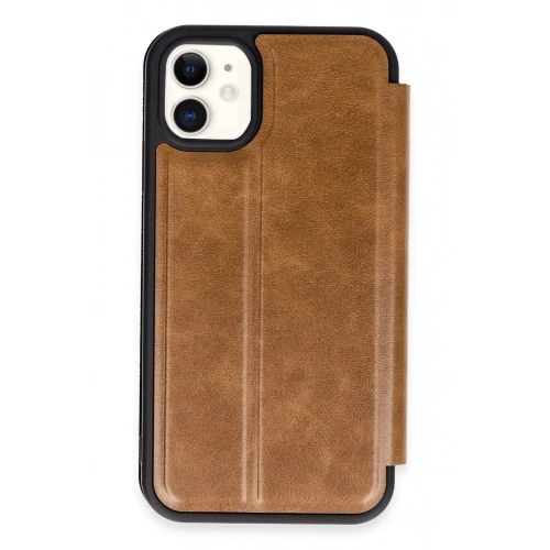 Mey İthalat®  iPhone 11 Kılıf Flip Cover - Taba