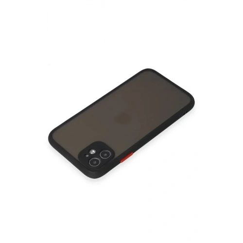 Mey İthalat®  iPhone 11 Kılıf Montreal Silikon Kapak - Siyah