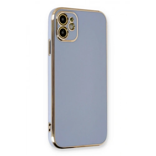 Mey İthalat®  iPhone 11 Kılıf Volet Silikon - Mavi
