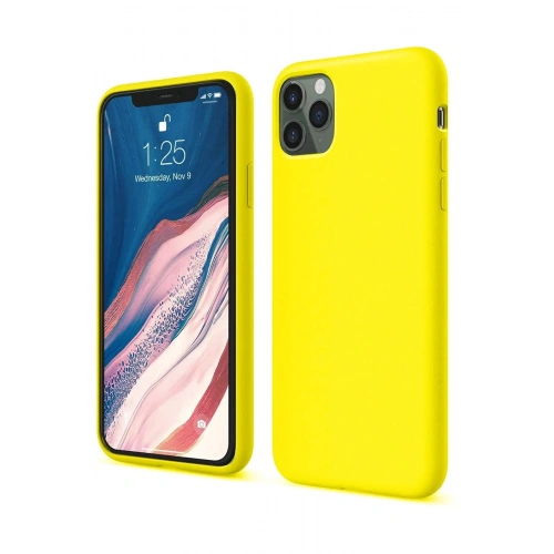 Mey İthalat®  iPhone 11 Pro Kılıf First Silikon - Sarı