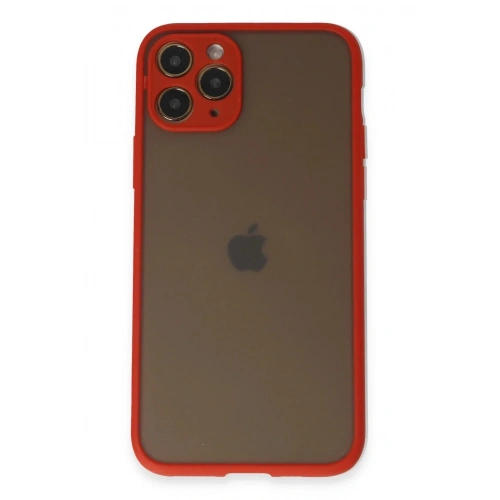 Mey İthalat®  iPhone 11 Pro Kılıf Montreal Silikon Kapak - Kırmızı