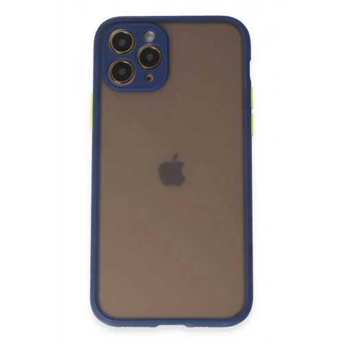Mey İthalat®  iPhone 11 Pro Kılıf Montreal Silikon Kapak - Lacivert