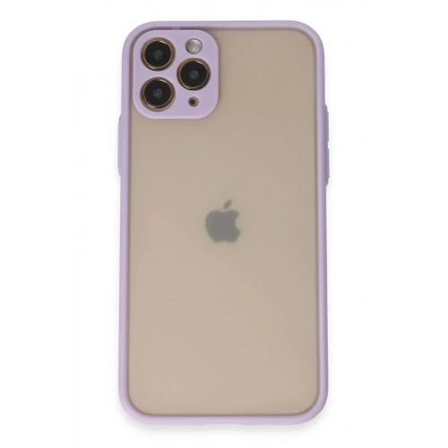 Mey İthalat®  iPhone 11 Pro Kılıf Montreal Silikon Kapak - Mor