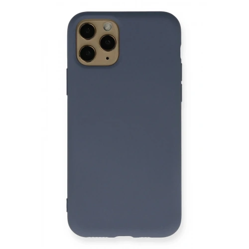 Mey İthalat®  iPhone 11 Pro Kılıf Nano içi Kadife Silikon - Gri