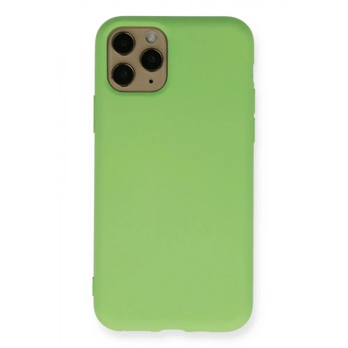 Mey İthalat®  iPhone 11 Pro Kılıf Nano içi Kadife Silikon - Yeşil