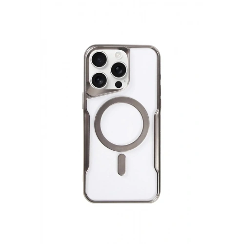 Mey İthalat®  iPhone 11 Pro Max Kılıf Boyi Magsafe Silikon Kapak - Titan Gri