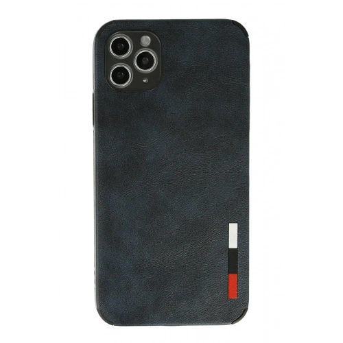 Mey İthalat®  iPhone 11 Pro Max Kılıf Loop Deri Silikon - Lacivert