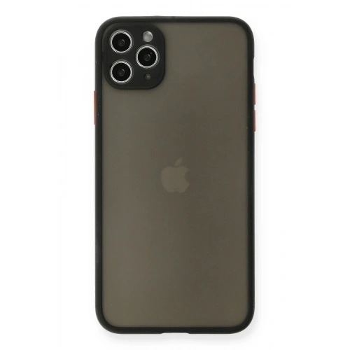 Mey İthalat®  iPhone 11 Pro Max Kılıf Montreal Silikon Kapak - Siyah